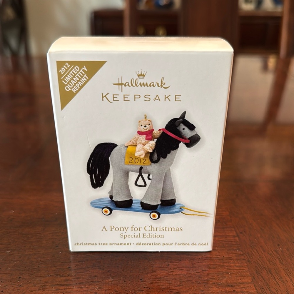 Hallmark Ornament 2012 A Pony for Christmas Limited Special Edition Repaint NIB